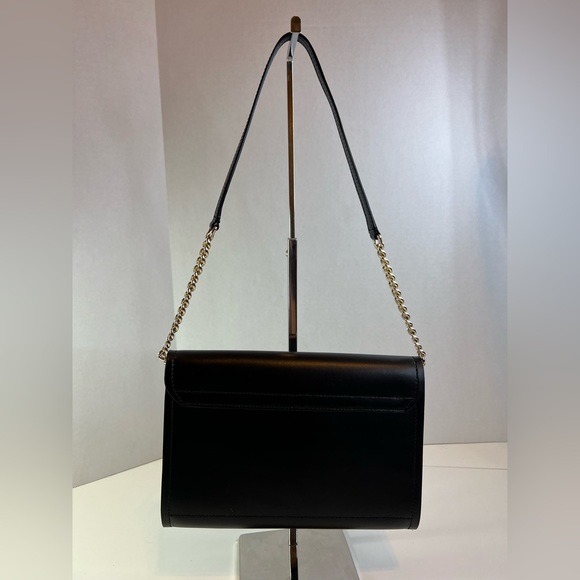 Kate Spade Arbour Hill Angelea Black Leather w/Pink Lining & Gold Chain - Picture 2 of 13